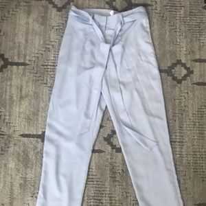 Boohoo Satin Tie Waist Pants
